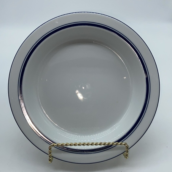 Set of 2 Vintage Dansk Bistro Blue Rimmed Soup Cereal Bowls - Picture 5 of 7